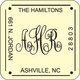 Monogram Square Return Address Labels Image 2 of 2